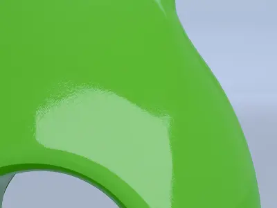 Green Glass Vase 3D model