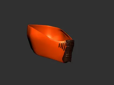 helmet high poly sculpt 3d printable  3D model 14