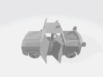 Car for race Low-poly 3D model