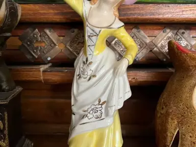 Vintage Lady Figurine 3D Model  Porcelain Style Sculpture 3D print model