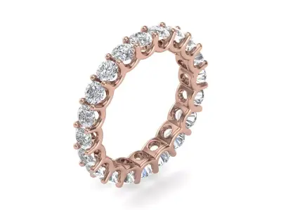 U Shaped Eternity Ring 3 point 3 mm stone size swiss 16 and EU56 3D print model