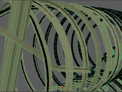 Low Poly Barbed Wire Fence Unreal and Unity Compatible Low-poly 3D model