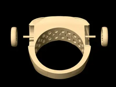 Sport Car ring 3D print model