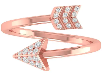 Arrow diamound ring 3D print model