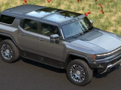 Electric Off-Road Vehicle SUV Black 3D model