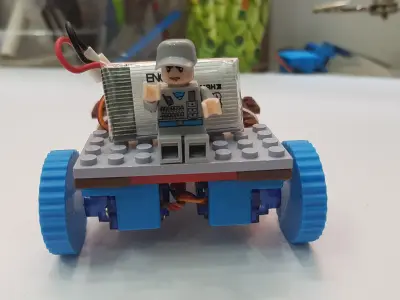 Lego robot - Lego servo mount and lego omnidirectional wheel 3D print model