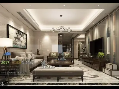 Modern style living room furniture 3D model get