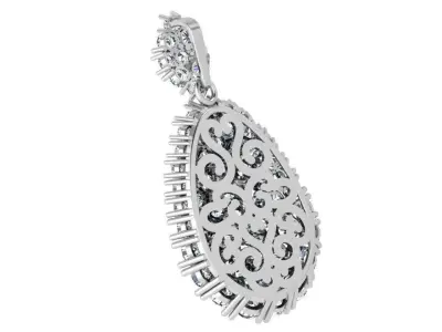 Pear Shaped Luxury Pendant 4519 3D print model