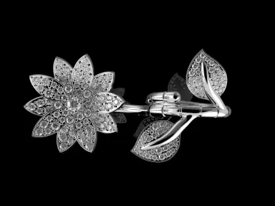 Lotus Ring 3D print model