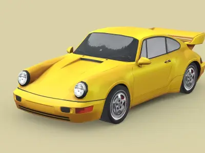 Porsche 911 Carrera RS Low-poly 3D model