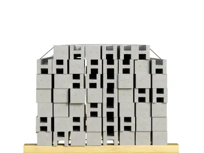 Stacked Concrete Slabs Low-poly 3D model