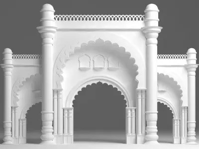 Indian Palace Entry Gate 3D model