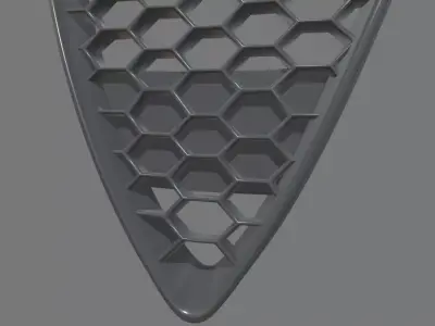 Front Grill Alfa Romeo Giulietta Low-poly 3D model