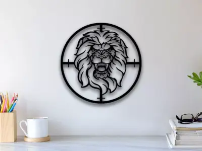 Lion Wall Art 3D print model