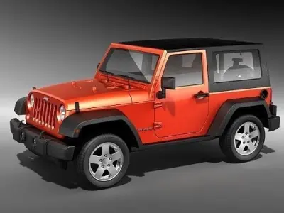  Jeep Wrangler 2 door midpoly 3D model