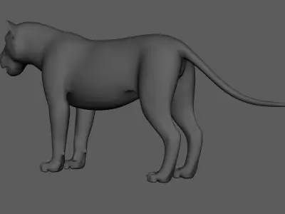 Lion-Lioness panther 3D model