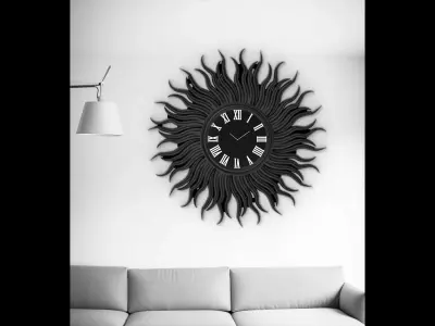 Wall clock 20 cm 3D print model