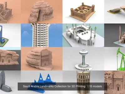 Saudi Arabia Landmarks Collection for 3D Printing  
