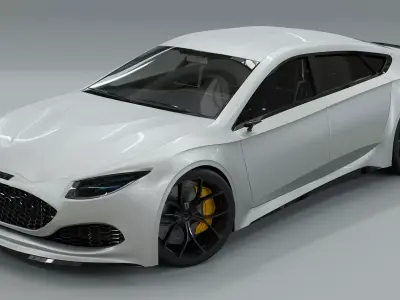 Generic 4 door V8 Sports Car 3D model