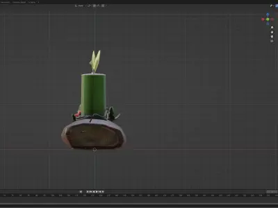 Yule Tidings Christmas Candles Low-poly 3D model