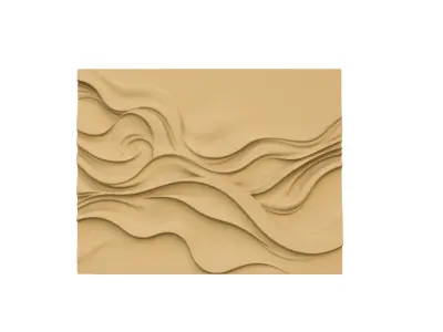 modern panel wall decor set wall relief mural CNC 98 3D model