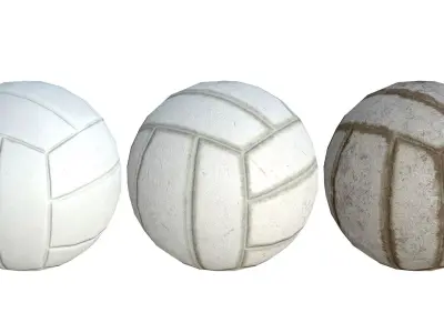 Volleyball Low Poly PBR Model ball 3D model