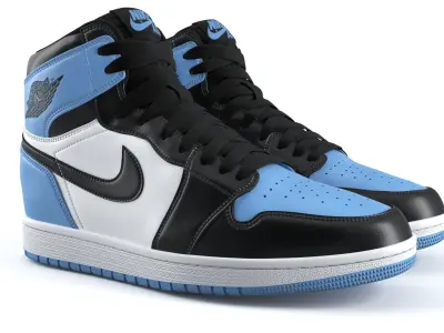 Jordan 1 Retro   PBR Low-poly 3D model