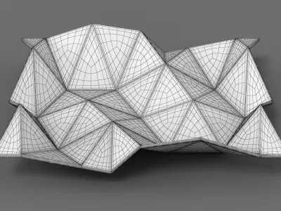 Rosenthal Abstract Plate Low-poly 3D model
