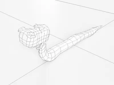 Snake cartoon 3d model  Low-poly 3D model