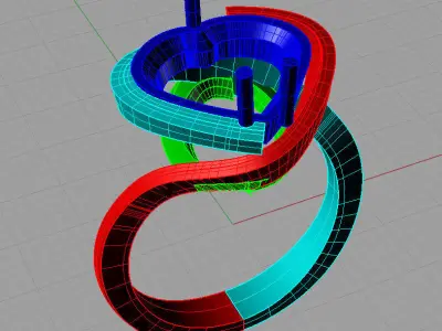 Luxury heart engagement ring AN020 3D print model