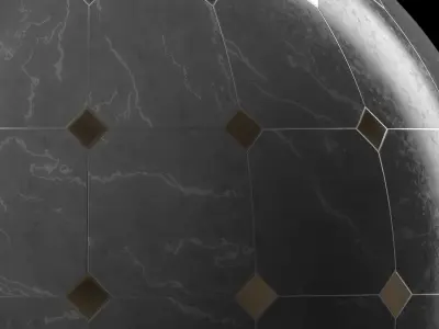 Marble Tile Materials 7- Mix by Metal TIle  Pbr 4k Seamless Low-poly 3D model