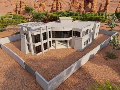 House King-villa-modern house 3D model purchase