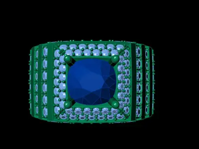 Cushion men ring 3D print model