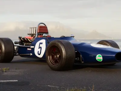 Bolide Rigged Race Car Low-poly 3D model