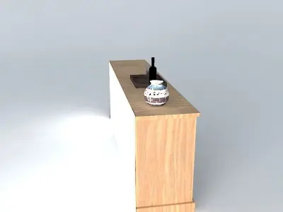Decorated buffet Free 3D model