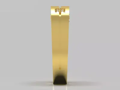 Man Two-Tone Gold STL Ring Model mr0245 3D print model