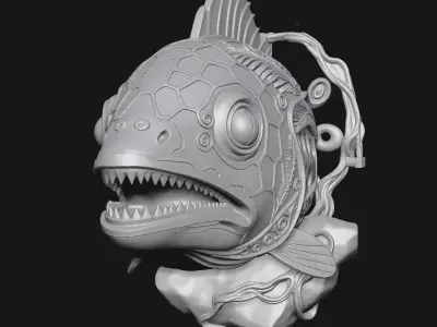 Piranha 3D print model