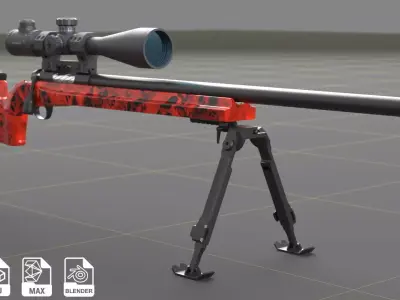 Sabatti  TLD  Red Low-poly 3D model