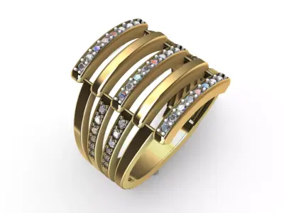 Woman Ring 3D print model 20