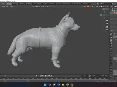 spider puppy 3d model Low-poly 3D model