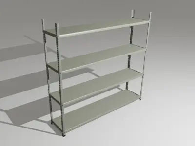 Metal Bookcase - Iron Shelve - Estante de ferro - Prateleira Low-poly 3D model
