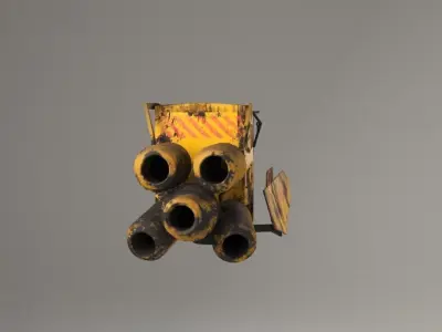 scifi vehicle junk Low-poly 3D model