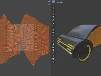 Concept Car Low-poly 3D model