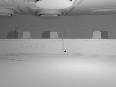 Virtual TV Studio No Material 3D model