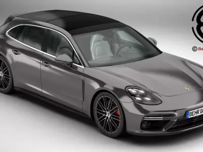 Porsche Panamera Sport Turismo Turbo 2018 3D model