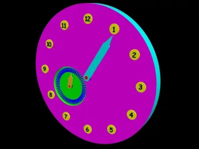 Funny Kid Clock 3D model