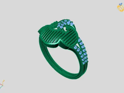 Women Ring 3DM Womens Ring 3d models 3D print model 3D print model 26