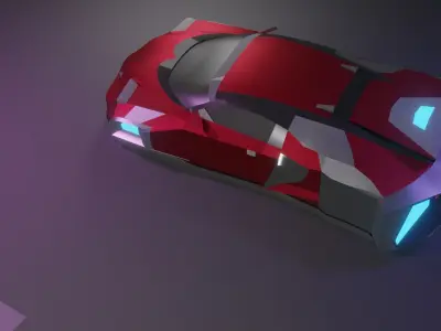 Bugati futuristic car 3D model