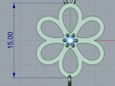Flower chain necklace Free 3D print model