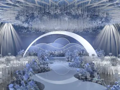 Wedding Banquet Hall 5 3D model